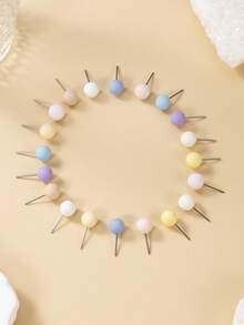 Set de 20 de cercei stud minimalisti drăguți din rășină multicoloră, cadou pentru femei, potriviți pentru purtare zilnică și de sărbători - Multicolor - Vizualizare 4