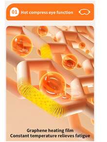 YTWO Cordless Heated Eye Mask, Blackout Sleeping Mask Warm Eye Compress Mask For Women, Men & Side Sleepers, 4-Levels Adjustable Temperature Settings, USB Rechargeable Electric Eye Heating Pad For Home & Travel Use, Washable Eye Cover, Effective Relieves Eye Discomfort, Eyelash Friendly & Breathable, Graphene Heating - Multicolor - View 12