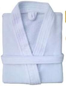 Texben Batas de Baño Unisex Microfibra Absorbente y Suave - blanco - Ver 4
