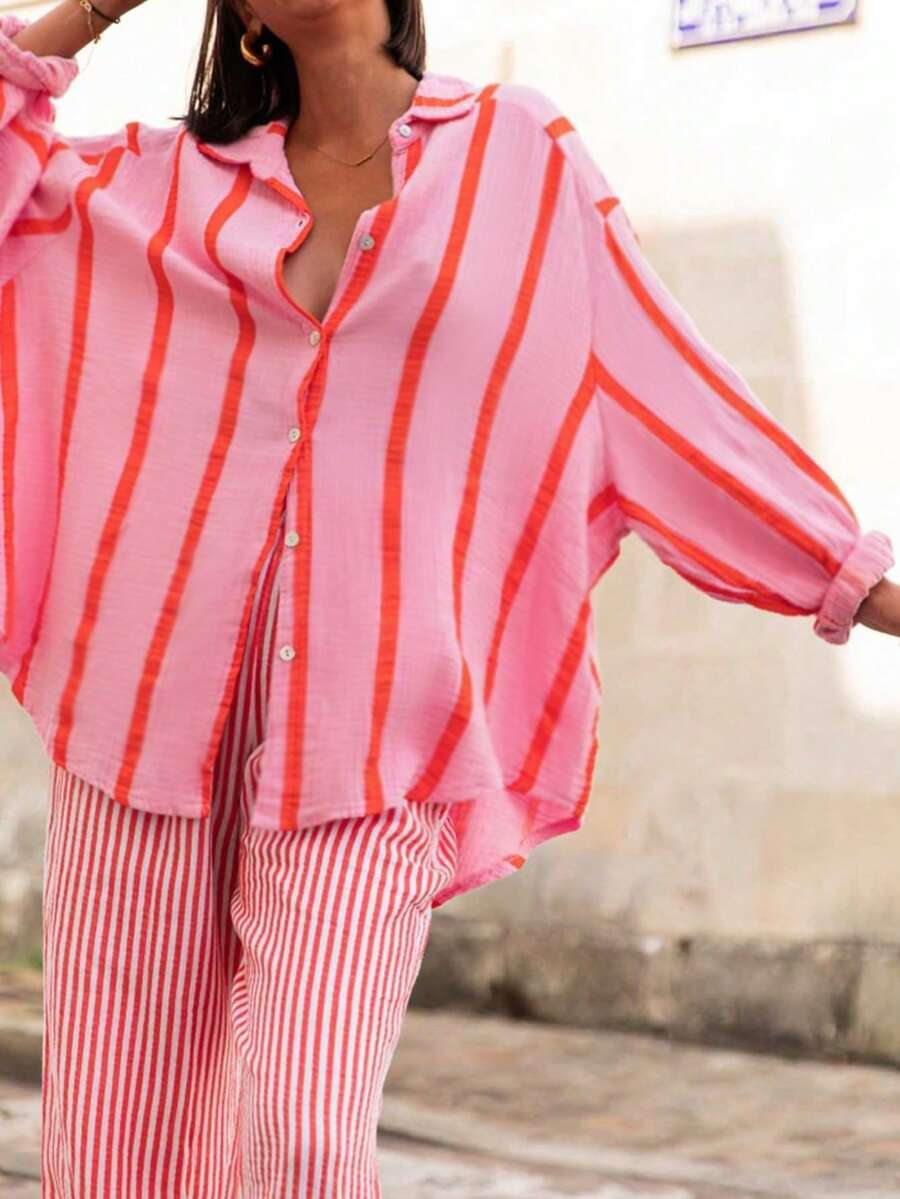 Plus Size Loose Cardigan Blouse, Elegant Casual Commuter Fashion Outerwear, New Style