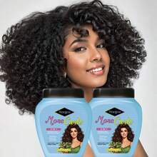 HOGOHA More Curls 2in 1 Leave-In Conditioner & Styling Gel - Moisturizing With Castor & Shea Butter, Lightweight Quick-Dry Formula For Curly & Frizzy Hair, All Light Beige Types, Summer Use, Curly Hair Care, Stylish Haircare, Smooth Texture