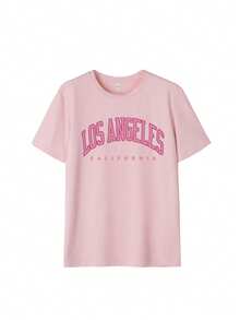 3pcs/Set Summer New Casual Funny Car Racing & Japanese Cherry Blossom Print Round Neck Short Sleeve T-Shirts, Fashionable & Versatile Women Tops - Apricot, Pink, and Dark Gray - View 5