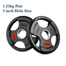 Shark Power Gear Tri Grip Weight Plates (Pair & Sets) – Compatible With 2 Inch Barbell (4ft / 5ft / 6ft / 7ft) – Full Home Gym Strength Kit - A - Ver 74