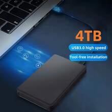 4TB 2TB Ultra-Fast Portable External HDD, High-Capacity High-Speed External Hard Drive,For Computer,Dash Cams,Portable 4TB 2TB External Hard Disk, Sleek Design, Reliable Storage, Ideal For Students, And Professionals (USB 3.0) - 4TB - 查看 11