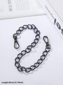 1 buc lanț de geantă cu finisaj mat, cu două fire, din aliaj de zinc, potrivit pentru accesorii DIY pentru geantă de zi cu zi