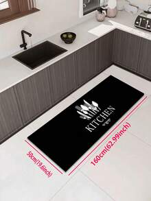 1 pièce Tapis de cuisine en caoutchouc souple, tapis de cuisine épais de 3,5 mm, tapis de cuisine minimaliste abstrait noir absorbant l'eau, peut être découpé sur mesure pour s'adapter à la taille de la cuisine, matériau de surface en tissu, couche intermédiaire en éponge, couche inférieure en caoutchouc, convient pour les tapis de cuisine, la décoration de cuisine, la décoration de mariage, la décoration d'intérieur, les tapis de salle de bain, les tapis d'entrée, les tapis de buanderie, les tapis de couloir, les tapis de salon, etc. - Multicolore - Voir 18