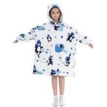 Manta con capucha, manta con capucha con estampado de borreguito para mujeres, sudadera con manta estampada ultra suave y cálida para mujeres, hombres y adultos, regalo para damas