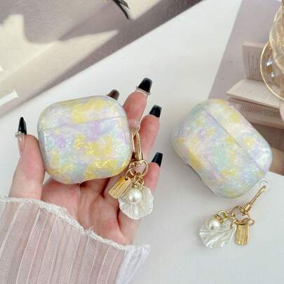 New Gold Blue Purple Shell Pattern For All AirPodsModels (1st, 2nd, 3rd, 4rd,Pro, Pro 2), Scratch-Resistant & Durable