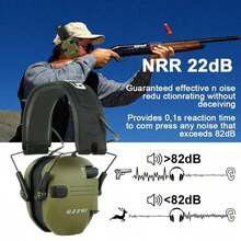 سماعات واقية للأذن للتخفيف من الضوضاء في إطلاق النار المهنية للاستخدام الخارجي، عازلة للصوت، تكتيكية