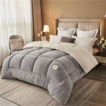Luxurious Thick Winter Comforter - Ultra-Soft Microfiber Filled, Quilted Solid Color Duvet For All Seasons, Machine Washable - Perfect For Bedroom, Hotel & Guest Room (Pillowcase Not Included)