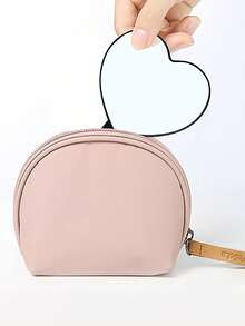 Heart-Shaped Handheld Makeup Mirror, Portable Single-Sided Makeup Mirror With Handle, Suitable As Valentine's Day, Mother's Day Or Girlfriend Gift,Giveaways,Travel,Cheap Stuff,Travel Essential - Multicolor - View 9