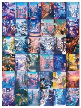 53 pièces Autocollants de scène de rue d'anime japonais, autocollants décoratifs de graffitis, autocollants en vinyle imperméables pour bouteille d'eau, tasse de voiture, ordinateur, guitare, vélo, moto, skateboard, casque, bagage, journal, matériaux de scrapbooking DIY, pack d'autocollants esthétiques, cadeaux pour garçons et filles, fournitures scolaires, retour à l'école