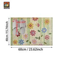 1 pieza/2 piezas Alfombra de baño con patrón de flores coloridas, material de cachemira sintética, decoración esponjosa adecuada para baños, entradas, cocinas y decoraciones festivas, lavable a máquina, idea de regalo