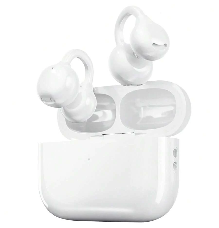 Audífonos Inalámbricos Con Traductor Para Celulares y Tablet Android y IOS, Auriculares Bluetooth Diseño de Pendiente One-Ear, Cancelación de Ruido, Traducción en Tiempo Real, Para Uso Diario, Gimnasio, Viaje, Compactos, Fácil de Usar - Blanco - Ver 1