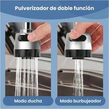 Mezcladora para Fregadero, Llave para Fregadero de Cocina de Cuello Flexible, Grifos para Cocina con 2 Asas para RV, Grifo de Cocina Moderno de Acero InoxidableB - inicial - Ver 5
