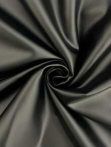 优雅休闲都市现代简约性感深V领无袖系带露背PU皮纯色修身迷你连衣裙，秋冬连衣裙，婚纱，商务休闲装，职业正装 - 黑色 - 查看 10