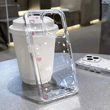 Funda Ultrafina a Prueba de Golpes y Resistente a las Manchas Una Funda de Teléfono Transparente Linda y Refrescante con una Pequeña Luna de Amor Colorida y Estrellas en el Borde del Espacio, Compatible con Apple  16, 15, 14, 13, 12, 11, XS, XR, X, 8, 7 Mini Plus Pro Max SE Series. Perfecto para regalos de Halloween, regalos de Pascua, cumpleaños, para una novia, novio, amigo o para ti mismo. Funda de Teléfono Minimalista y Premium - 1 pieza - Ver 6