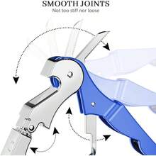 - Juego de 2 Abrebotellas de Vino para Camarero, Llave Profesional con Cortador de Aluminio, Manual con Doble Bisagra Morado Oscuro - Azul cielo - Ver 4