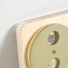 1Pc儿童蒙特梭利双面忙碌板早教解锁衣服蕾丝形状匹配认知木制玩具宝宝解锁教育益智玩具儿童解锁木制忙碌积木忙碌板锻炼手眼协调亲子互动益智早教玩具智力开发锻炼手眼协调 - 彩色 - 查看 6