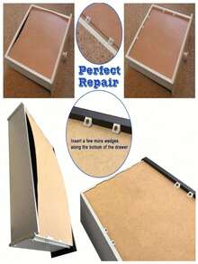 50/20/10 件修补楔，修复下垂抽屉、底部和家具柜，带 90 度塑料角码支架、紧固件和螺丝，适用于家庭卧室柜，25 套/10 套/5 套 - 彩色 - 查看 2