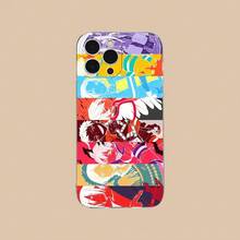 Custodia per cellulare compatibile con anime e fuoco, adatta per modelli 16, 15, 14, 13, 12, 11, X, XR, XS, 8, 6 Pro Max Plus Mini, con colore protettivo trasparente. Custodia compatibile con modelli Galaxy S17, S17 Pro, S17 Pro Max