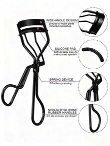 1个不锈钢睫毛夹 + 10个黑色硅胶垫 - 轻松卷翘睫毛，打造完美睫毛 - 温和 - 含替换垫 化妆工具、美容保健、母亲节礼物、价格实惠、圣诞礼物、化妆品、化妆工具、便宜好物、礼品、女士礼品、圣诞礼物 - 彩色 - 查看 3