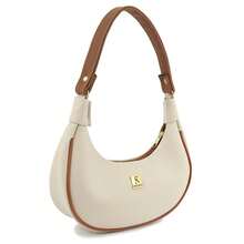 Women's Half Moon Tote Shoulder Bag Small Sophisticated - Gading - View 5