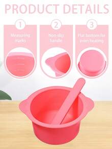 1pc Non-Stick Silicone Wax Melt Liners With Wax Sticks: Reusable, Flexible & Easy-Clean Bowl Insert For Wax Warmers.  Ensures Effortless Hair Removal & Aromatherapy Wax Melting.  Ideal For Home Spa Sessions And Professional Use By Men And Women. - 彩色 - 查看 3