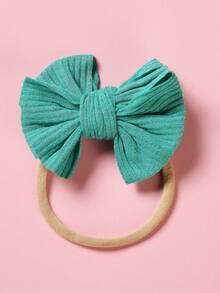 3pcs/Set Solid Color Knitted Bow Baby Headbands, Nylon Elastic Infant Hair Accessories Set - Multicolor - View 8