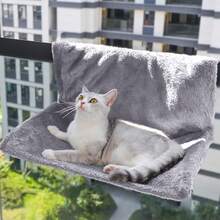 1pc Soft Plush Cat Radiator Hammock, Cat Window Perch Bed, Cat Window Sill Seat, Window Sill Cat Perch With Removable Cover - Multicolor - View 3