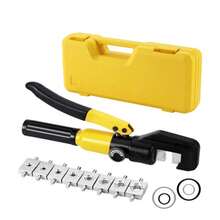 Manual Hydraulic Crimping Tool - Adjustable Pressure For Different Wire Sizes, Ergonomic Grip To Reduce Fatigue, Ideal For Home Electrical Repairs, Auto Wiring & Hobby Projects - Yellow - View 8