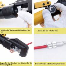 Manual Hydraulic Crimping Tool - Adjustable Pressure For Different Wire Sizes, Ergonomic Grip To Reduce Fatigue, Ideal For Home Electrical Repairs, Auto Wiring & Hobby Projects - Yellow - View 5