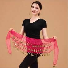 1 قطعة سلسلة خصر رقص بطن للنساء، حزام، اكسسوارات زي هالوين، حزام أداء رقص البطن، مناسب للكريسماس وحفلات المناسبات