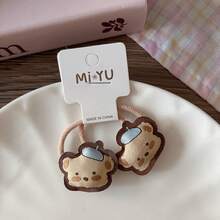 Korean Style Coffee Color Cute Cartoon Bear BB Clip Hair Clip Girls Sweet Fabric Bow Bangs Hair Clip - Dây buộc tóc hình gấu - Xem 12