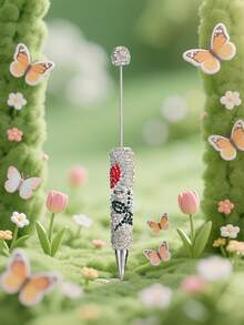 1/3/5/10pcs Multi-Color Luxury Full Crystal Ballpoint Pen With Smooth Black Ink, Creative DIY Jewelry Pen, School/Office/Study Supplies, Gift - Bead Pen - View 3