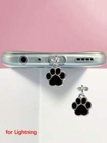 3pcs Cat Paw Design Cute Metal Dust Plug Accessories, Phone Charging Port Stopper - Multicolor - View 20
