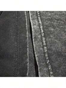 Ropa De Hombre 1PCS Retro Darc Sports Wolf Pattern T-Shirt For Men And Women - Y2K Nostalgic Washed Cotton Street Style Loose Round Neck Shirt, Comfortable For All Seasons, Machine Washable, Hip-Hop Style Casual Top, Printed Short Sleeve T-Shirt-Premium Cotton Graphic Printed Round Neck T-Shirts-365T Halloween Costumes - 黑色 - 查看 3