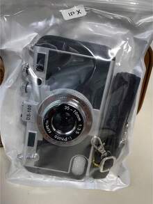 Funda de teléfono en forma de cámara 3D cruzada divertida compatible con iPhone 14 Pro Max, compatible con Apple 13 con cordón, compatible con iPhone 11/12/X/Xs/Xr/Xs Max resistente al agua, a los golpes y a los arañazos