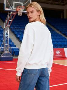 Frozen Mom Of Birthday Girl Family Party Snowman Cute Funny Long-Sleeve Sweatlong-Sleeve Sweatshirt - trắng - Xem 2