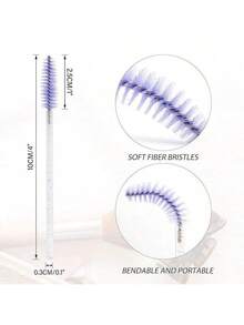 50/100/200pcs Disposable Black Eyelash Brushes, Mascara Wands, Eyebrow Brushes, Small Makeup Brushes - Multicolor - View 8