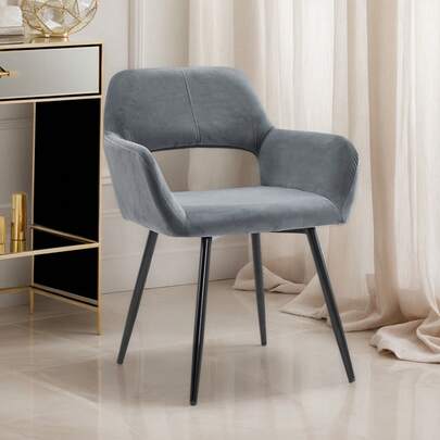 Conjunto de 2 cadeiras de jantar, cadeira de penteadeira, almofadas grossas, cadeiras com assento acolchoado, cadeiras de escritório, cadeiras de descanso, cadeiras elegantes que combinam com qualquer mesa, um item indispensável em restaurantes.