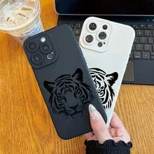 Funda de teléfono simple y personalizada de alta gama con patrón de tigre y "Ojo de Ángel" impreso en UV, funda de protección creativa de alta calidad, compatible con XR/X/XS/XS Max|11/11 Pro/11 Pro Máx|12/12 Pro/12 Pro Máx| 13/13 Pro/13 Pro Max.| 14/14 Pro/14 Plus/14 Pro Máx.| 15/15 Pro Max/15 Pro/15 Plus| 16/16 Pro/16 Pro Max/16 Plus| 17/17 Pro/17 Pro Max/17 Air Esperando modelos de .Mini protección de 360 grados - el mejor regalo de cumpleaños para niños - Blanco 444 - Ver 3
