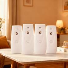 Automatic Air Freshener Spray Dispenser, 4-Pack, Wall Mounted Or Free Standing, Battery Operated, Multiple Time Settings For Home, Indoor, Bathrooms, Offices, Hotels, Commercial Places, White - 4 件裝 - 查看 8