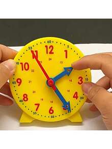 3.9 Inch Clock Model, Teaching Tool For Time Awareness, 2 Hands 24-Hour, Non-Synchronized, Early Education And Classroom Learning Assistant, School Supplies, Back To School - Multicolor - View 4