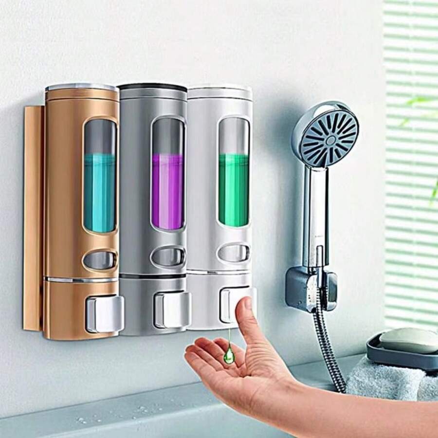 400毫升液体皂液器 现代大容量按压式皂液器 多用途皂液泵 适用于浴室厨房用品 厨房配件 厨房工具 - 彩色 - 查看 1