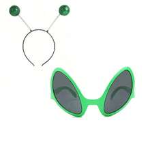 1 件外星人主题派对眼镜、头饰、新奇塑料照片道具，适合生日、单身派对、酒吧、新年庆祝、万圣节、圣诞节活动和派对装饰 - 彩色 - 查看 7