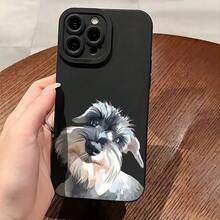 Cute Schnauzer Pattern Phone Case High Quality Protective Case Cover Suitable For Iphone16/15/14/13/12 11 Pro Max Series And 12Pro 13Promax 14Plus 15Plus 16Plus 12Mini 13Mini 14Pro X XS Xr Xsmax 7 8 7Plus 8Plus 15Promax 16Pro 14Promax 13Pro Max 12Pm And Other Models Birthday Gifts Holiday Gifts Friends Gifts Couple Phone Cases Boyfriend And Girlfriend GiftsSuitable For IPhone 17 Air - 黑色 - 查看 4