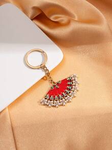 1pc Chinese Ancient Fan Shaped Keychain, Key Chain, Key Ring, Gift For Men, Christmas Decoration, Christmas Gift, Gift For Friends, Gift For Mom, Christmas Present, Teacher's Gift, Men's Car Accessories, Bag Pendant Bag Charms Car Accessories Sister Gift Ideas