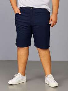 Men's Bermuda Jeans With Plain Elastane - Màu xanh lam - Xem 1
