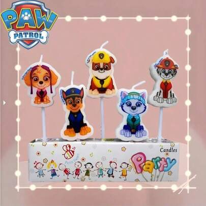 Set de bougies PAW Patrol - Figurines de chiens de dessin animé mignons pour gâteaux d'anniversaire pour enfants ! Bougies de chiens de patrouille au style anime adorable, accessoires de décoration de fête parfaits. Idéal pour les célébrations d'anniversaire, ajoutant du plaisir et du charme aux présentations de gâteaux. Haute qualité, pour les fêtes d'enfants. Fournitures indispensables pour rendre les grands jours inoubliables des petits fans !